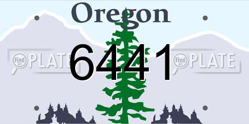6441 Oregon License Plate