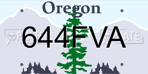 644FVA Oregon License Plate