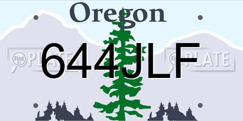 644JLF Oregon License Plate