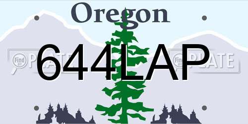 644LAP Oregon License Plate