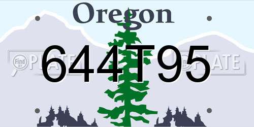 644T95 Oregon License Plate
