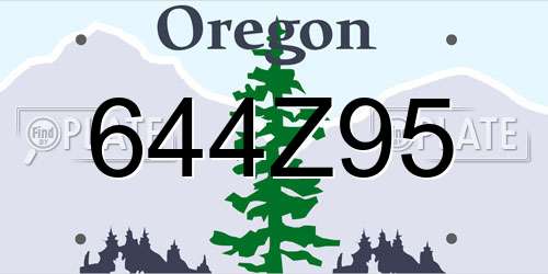 644Z95 Oregon License Plate