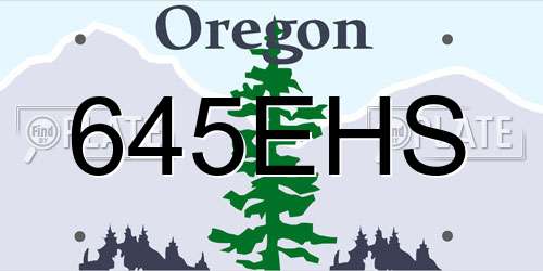 645EHS Oregon License Plate