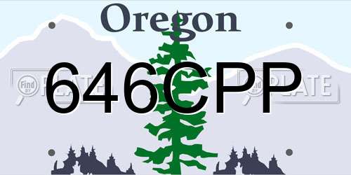 646CPP Oregon License Plate