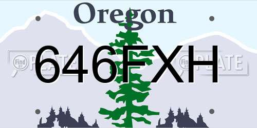 646FXH Oregon License Plate