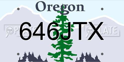 646JTX Oregon License Plate