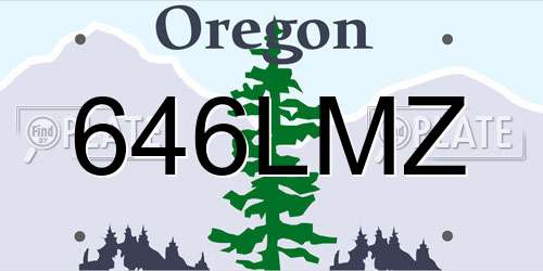 646LMZ Oregon License Plate