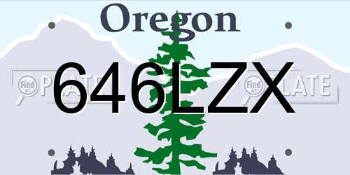 646LZX Oregon License Plate