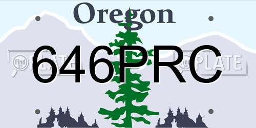 646PRC Oregon License Plate