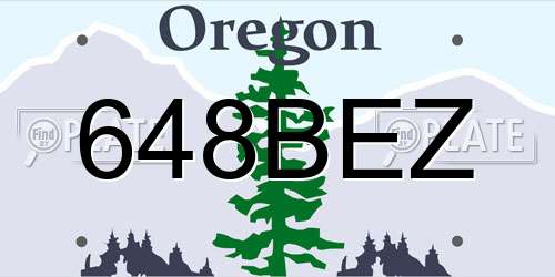 648BEZ Oregon License Plate