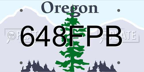 648FPB Oregon License Plate