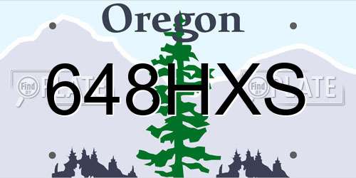 648HXS Oregon License Plate