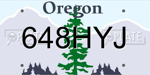 648HYJ Oregon License Plate
