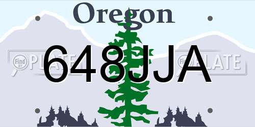 648JJA Oregon License Plate