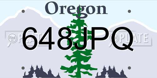 648JPQ Oregon License Plate