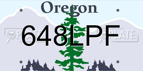 648LPF Oregon License Plate