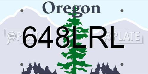 648LRL Oregon License Plate