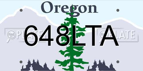 648LTA Oregon License Plate