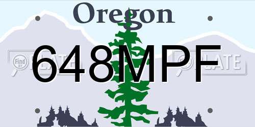 648MPF Oregon License Plate