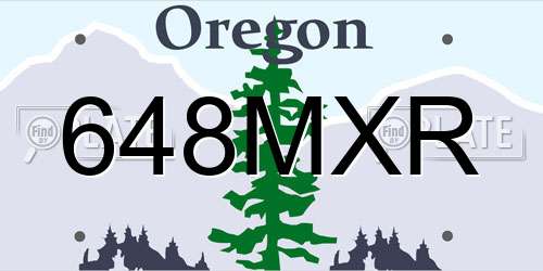 648MXR Oregon License Plate