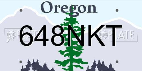 648NKT Oregon License Plate