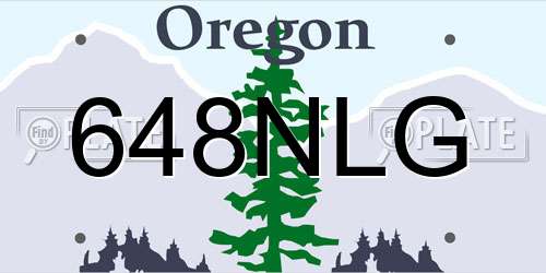 648NLG Oregon License Plate