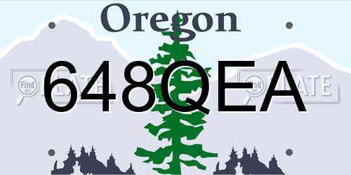 648QEA Oregon License Plate