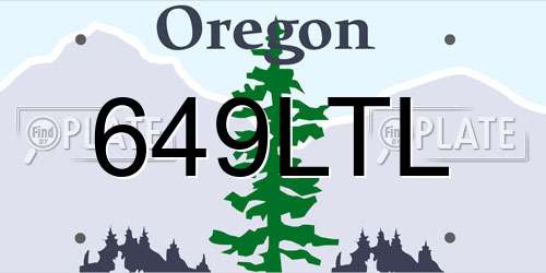 649LTL Oregon License Plate