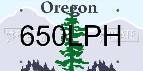 650LPH Oregon License Plate