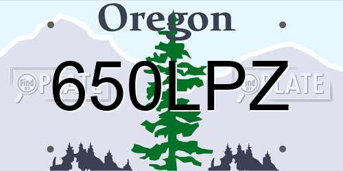 650LPZ Oregon License Plate