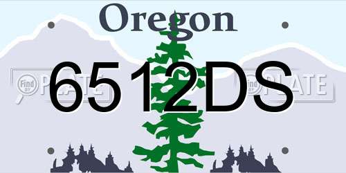 6512DS Oregon License Plate