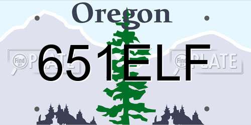 651ELF Oregon License Plate