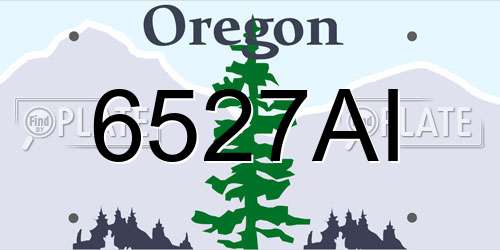 6527AI Oregon License Plate