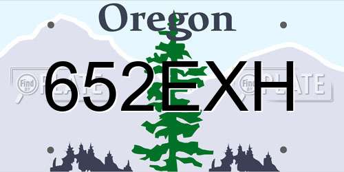 652EXH Oregon License Plate