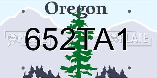 652TA1 Oregon License Plate