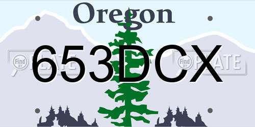 653DCX Oregon License Plate