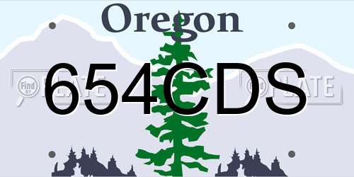 654CDS Oregon License Plate