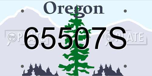 65507S Oregon License Plate