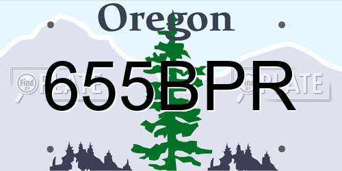655BPR Oregon License Plate