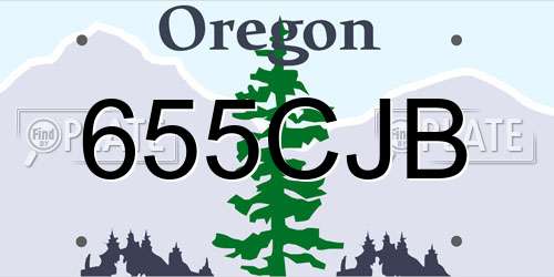655CJB Oregon License Plate