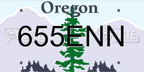 655ENN Oregon License Plate