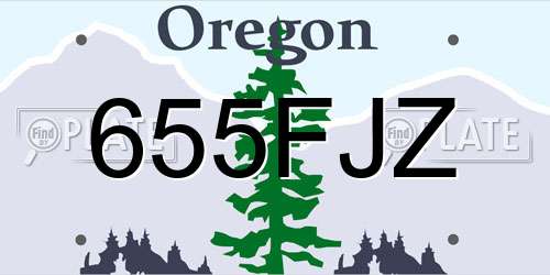 655FJZ Oregon License Plate