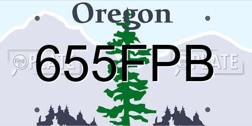 655FPB Oregon License Plate