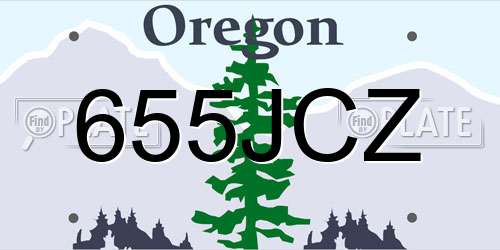 655JCZ Oregon License Plate