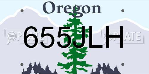 655JLH Oregon License Plate