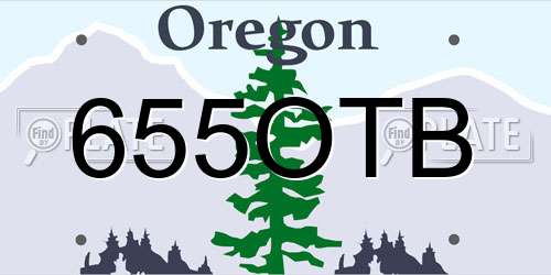 655OTB Oregon License Plate