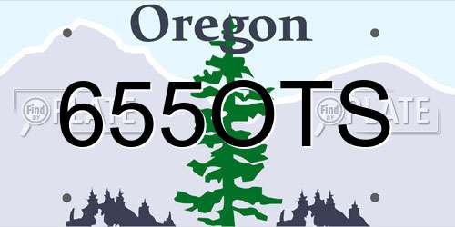 655OTS Oregon License Plate