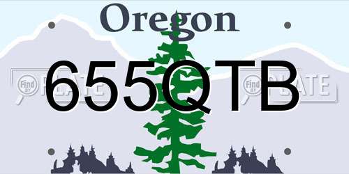 655QTB Oregon License Plate