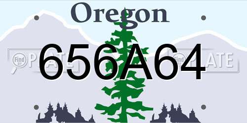 656A64 Oregon License Plate