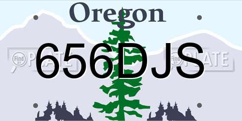 656DJS Oregon License Plate